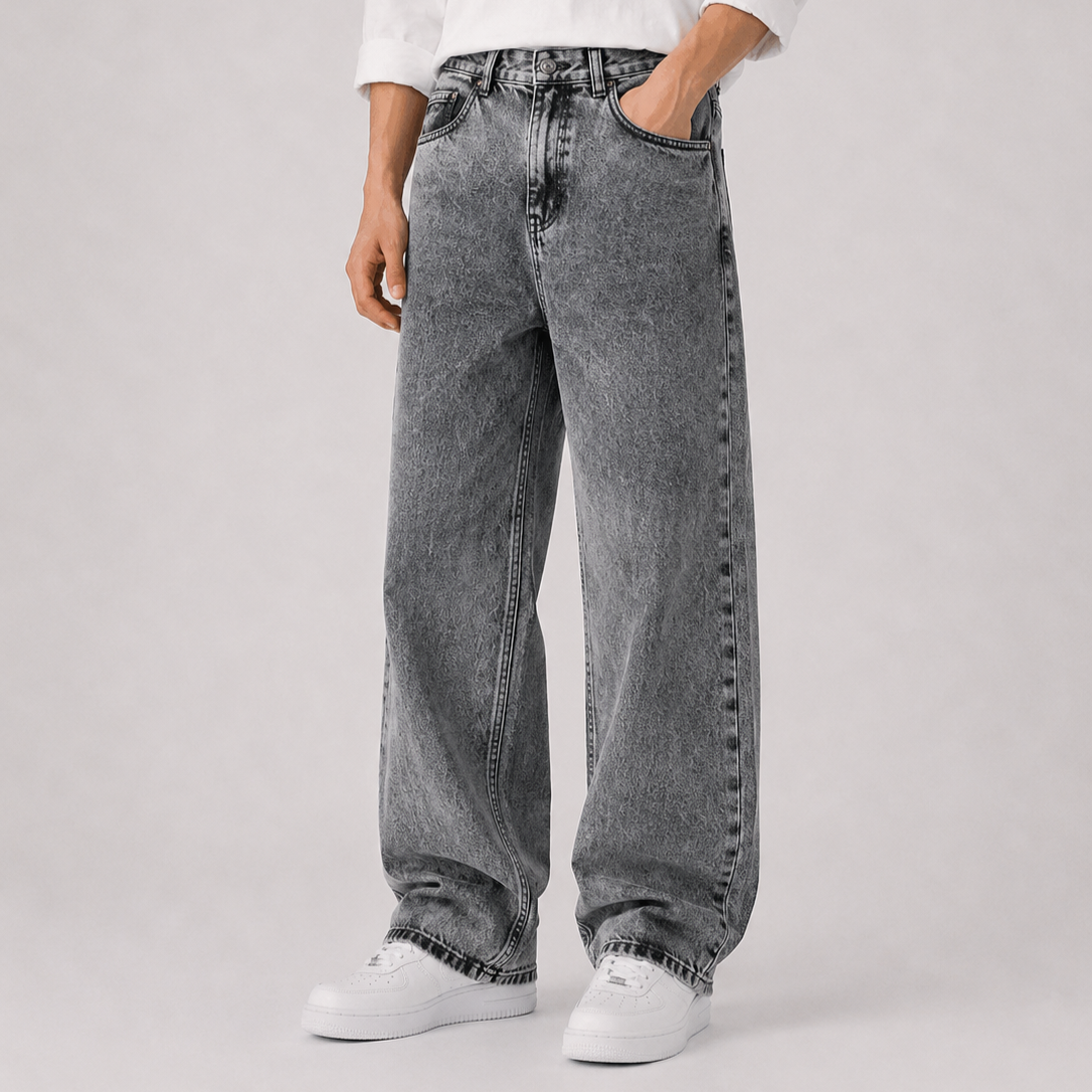 Straight Cut Baggy Jeans