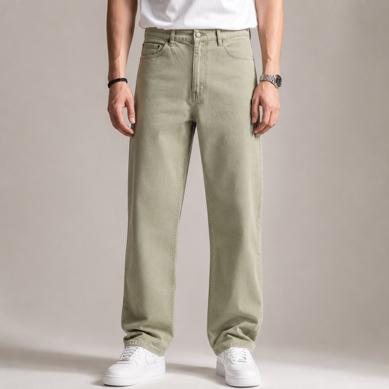 Matcha Twill baggy Pants