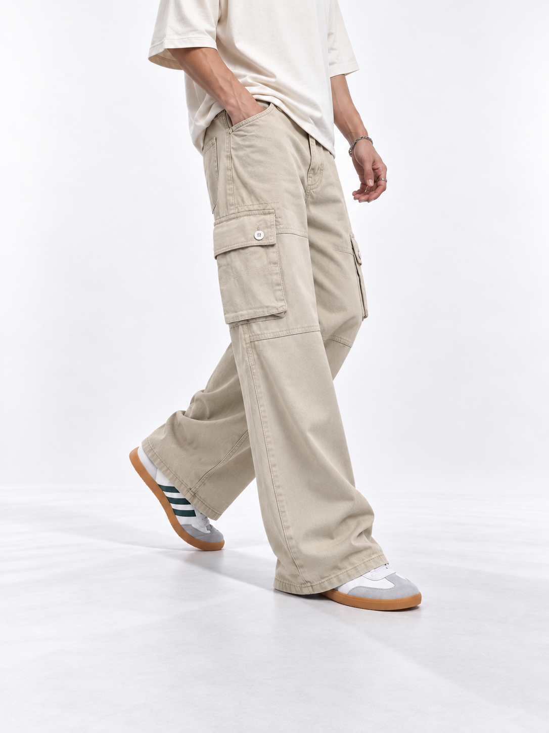 Beige Wide Utility Cargo