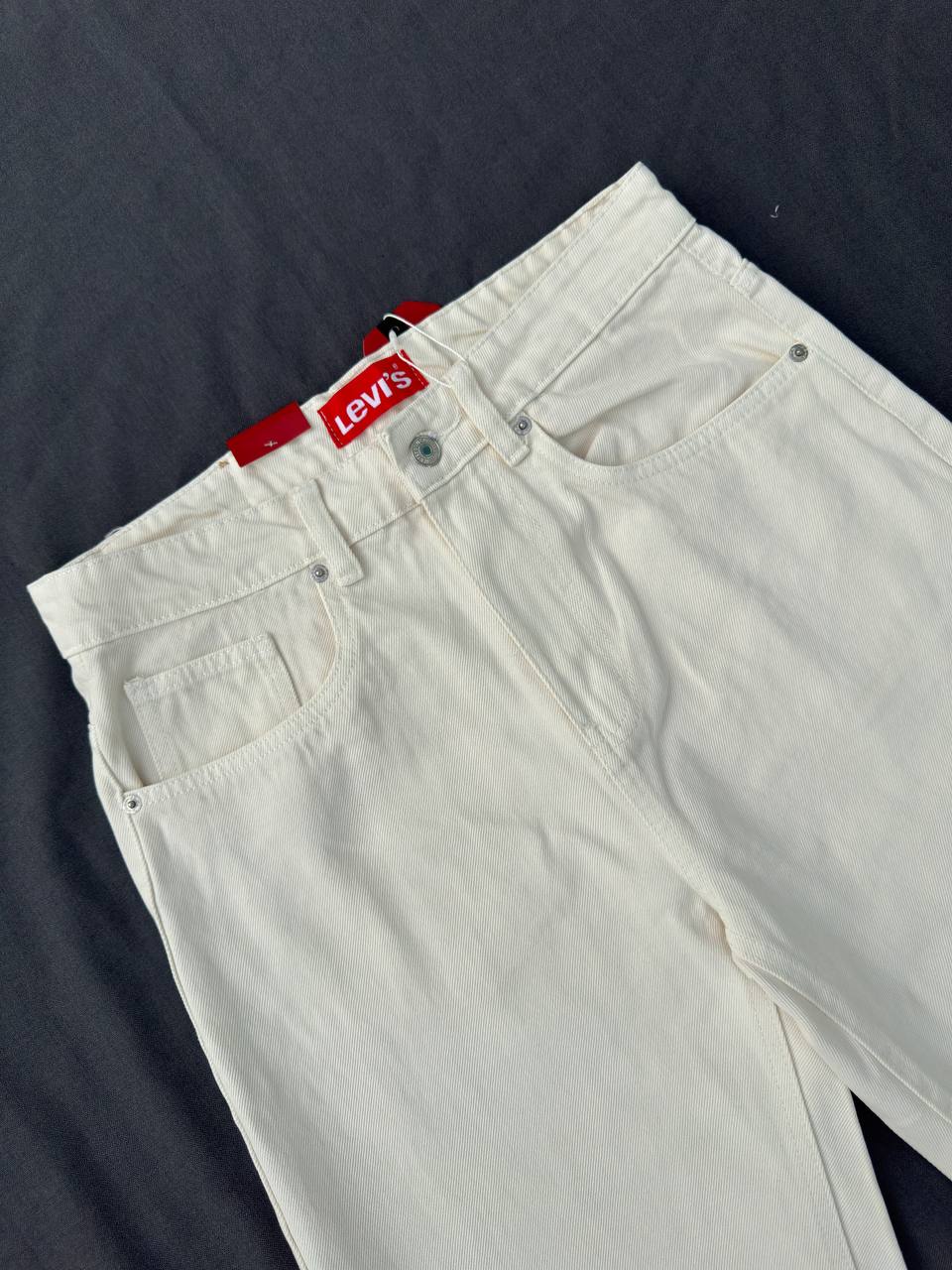 Straight Cut White Baggy