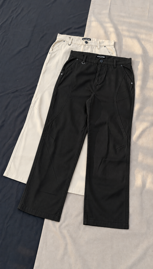 Premium Curve Twill Pants - Black
