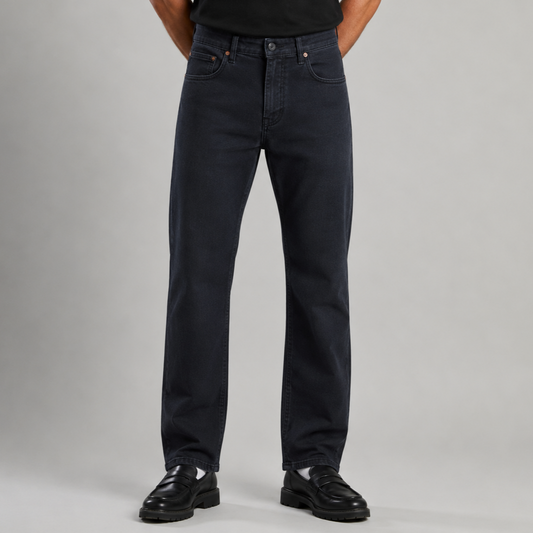 Black Regular fit Denim