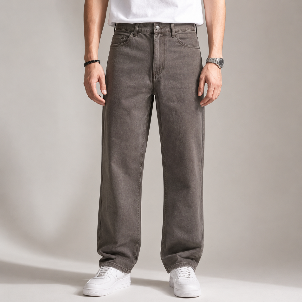 Coffee Twill baggy Pants