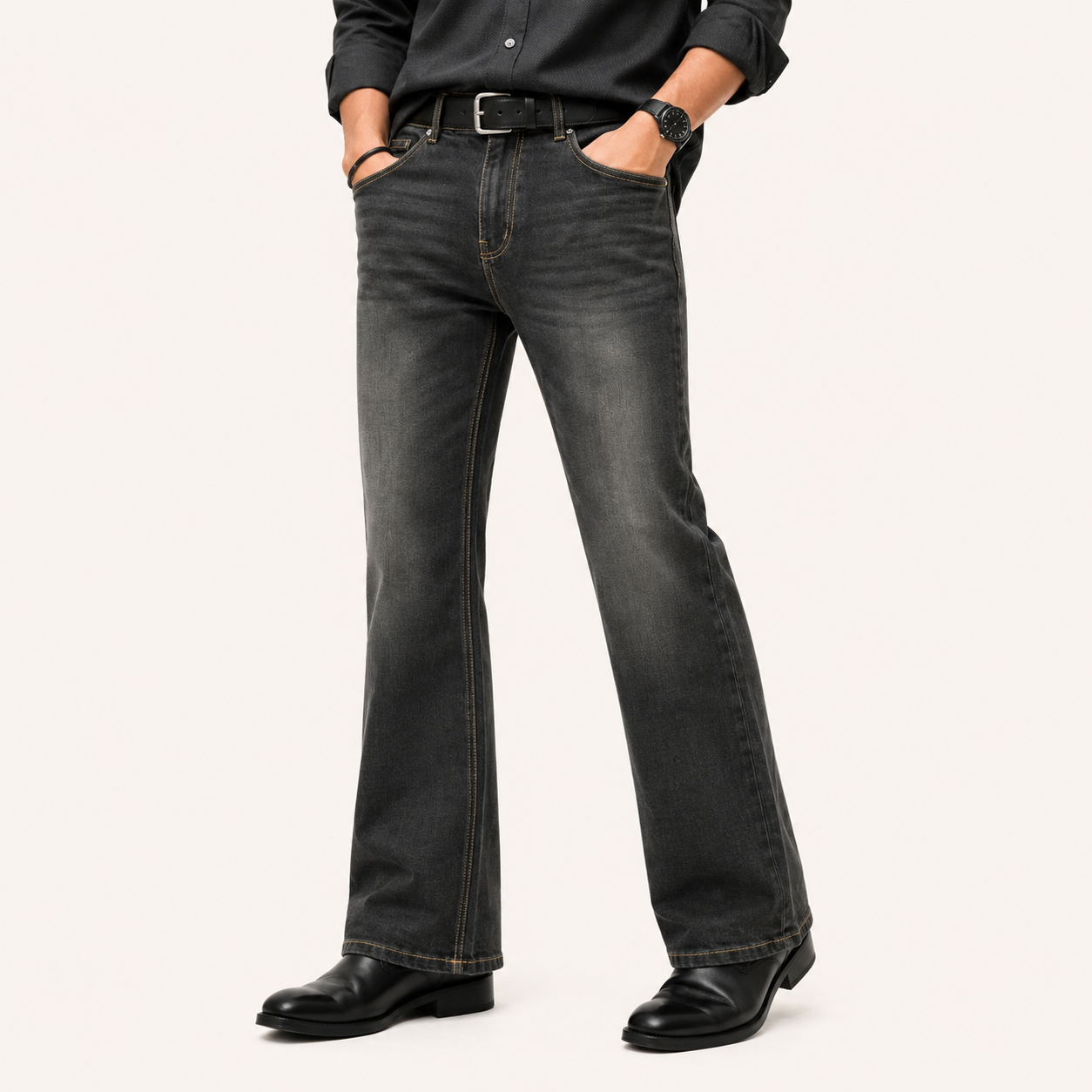 Classic Bootcut-Washed Black