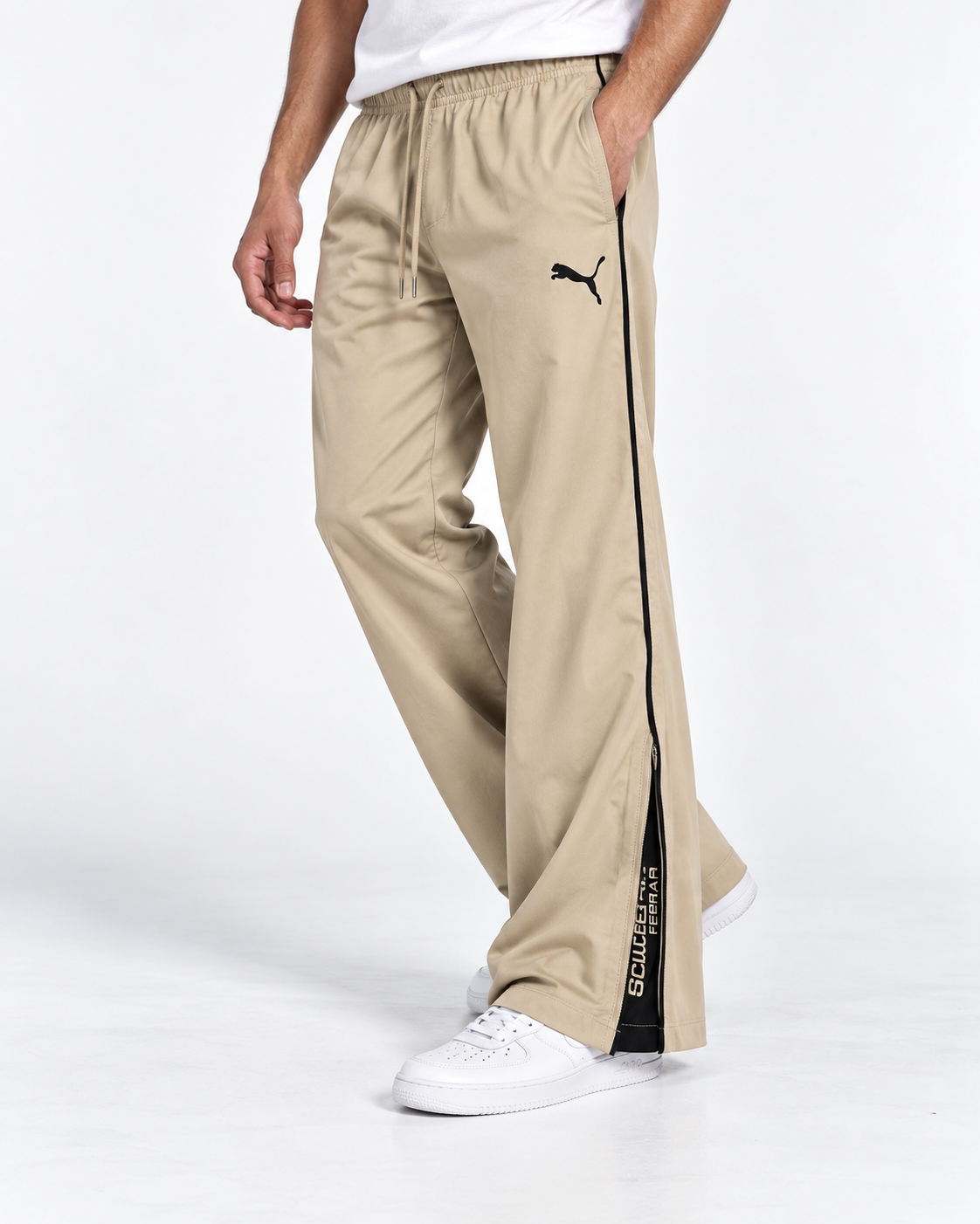 Beige Track-Trouser