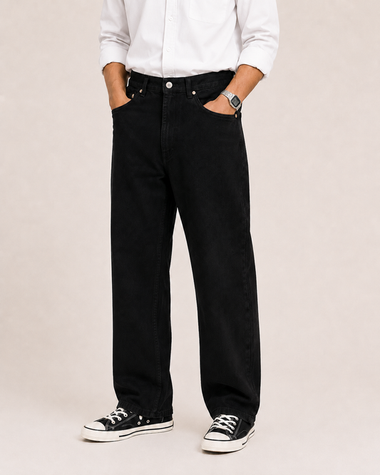 Straight Cut Baggy Jeans