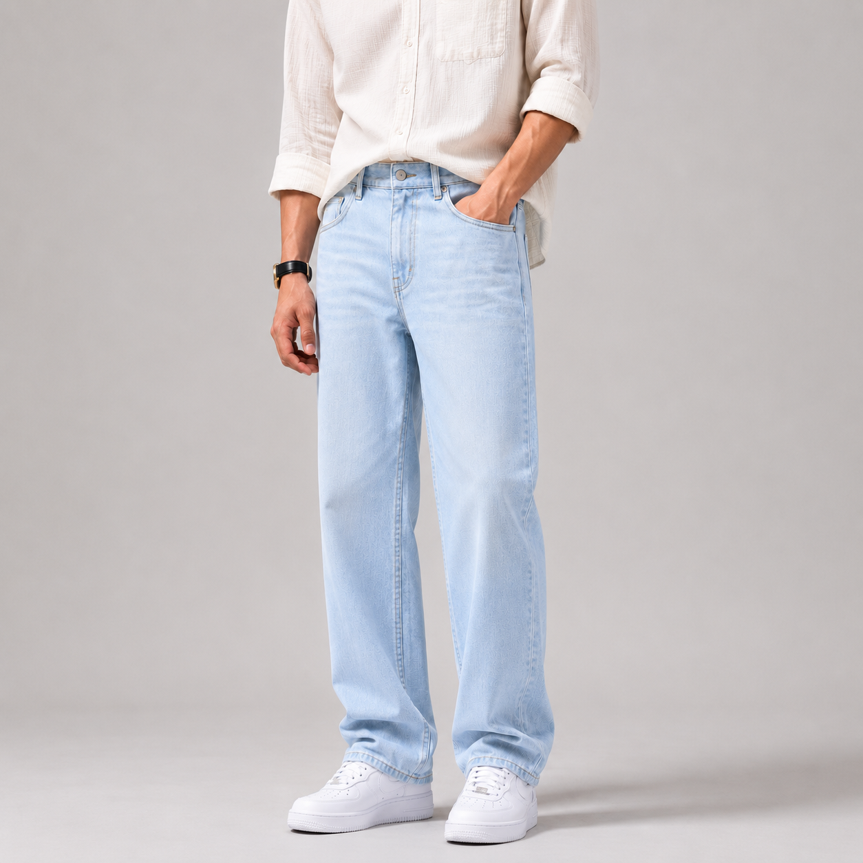Straight Cut Baggy Jeans