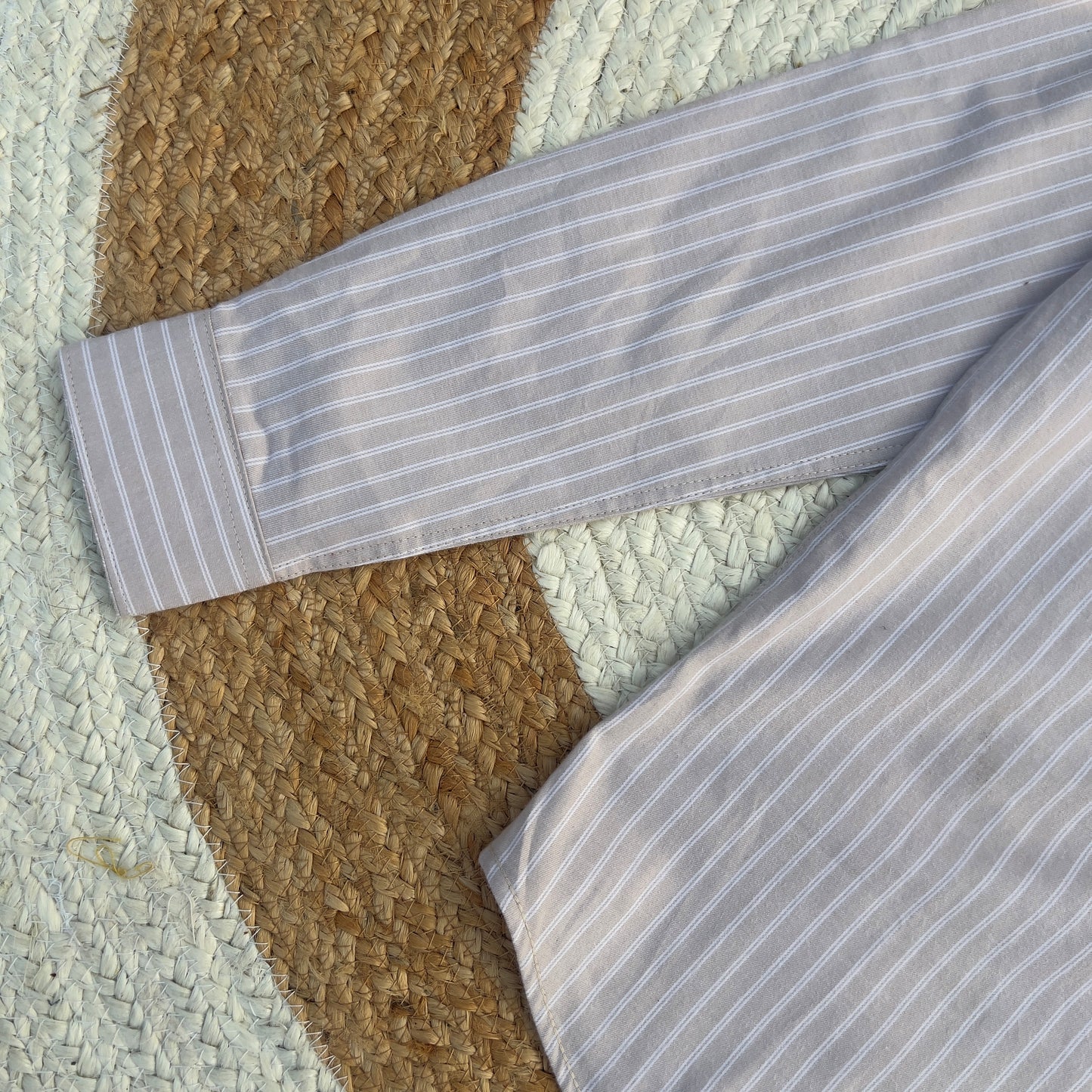 • Classic Beige Striped Shirt