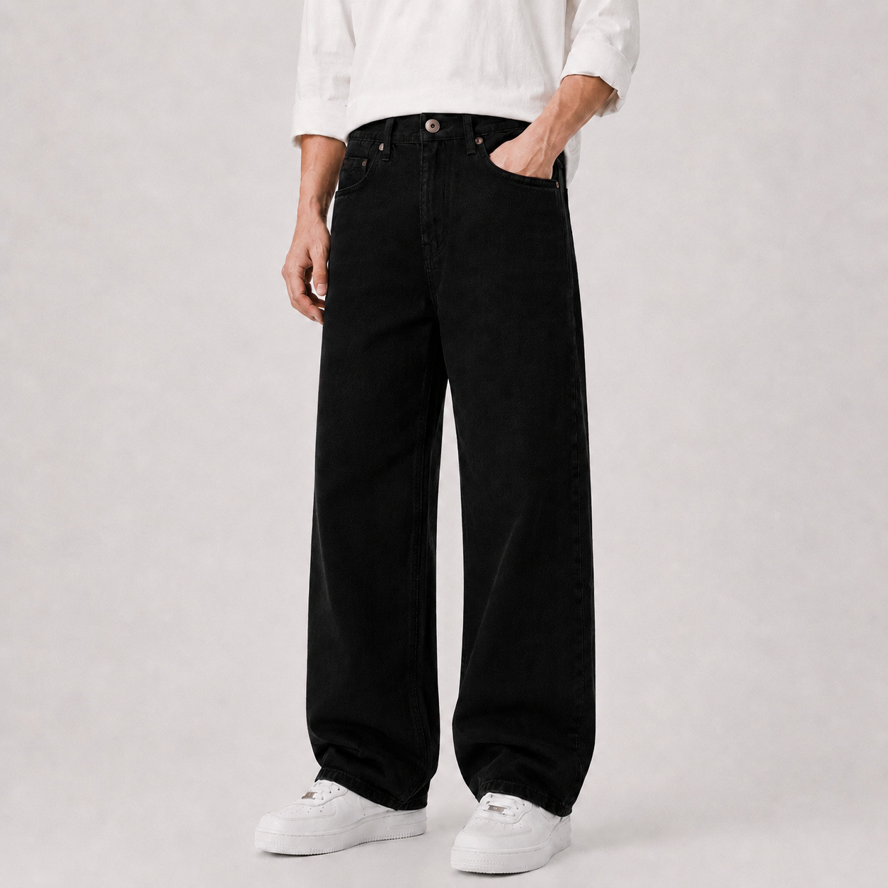 Straight Cut Baggy Jeans