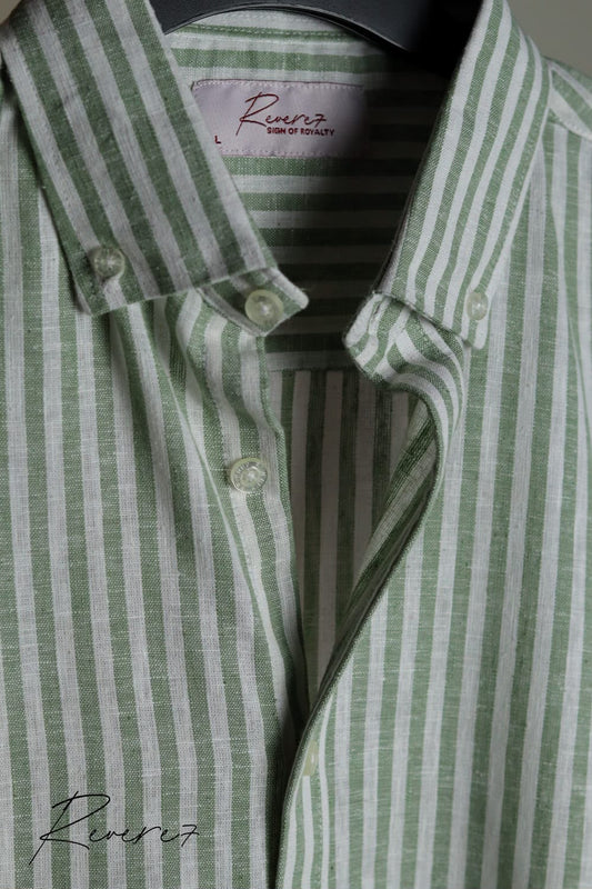 Sage Stripe Oxford