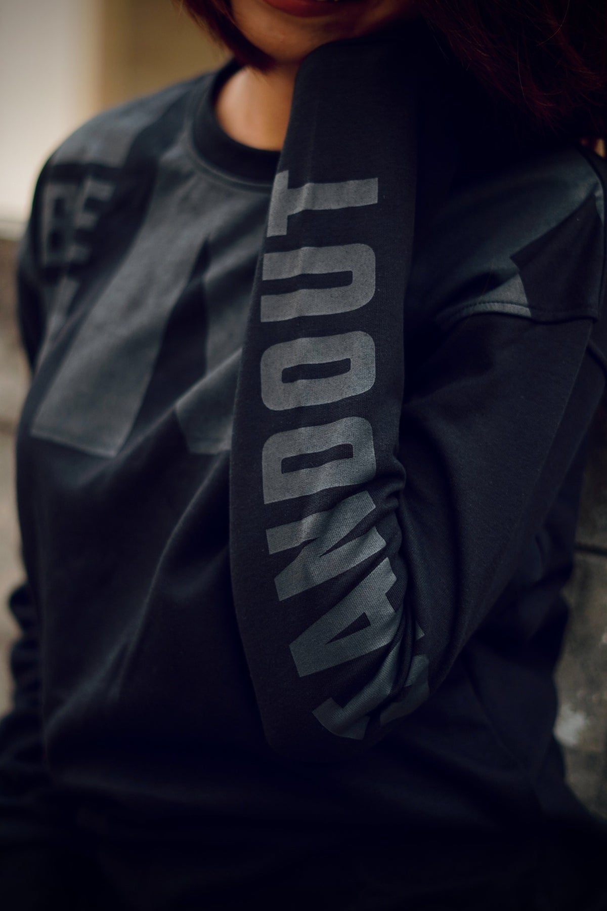 Black graphic sweatshirt