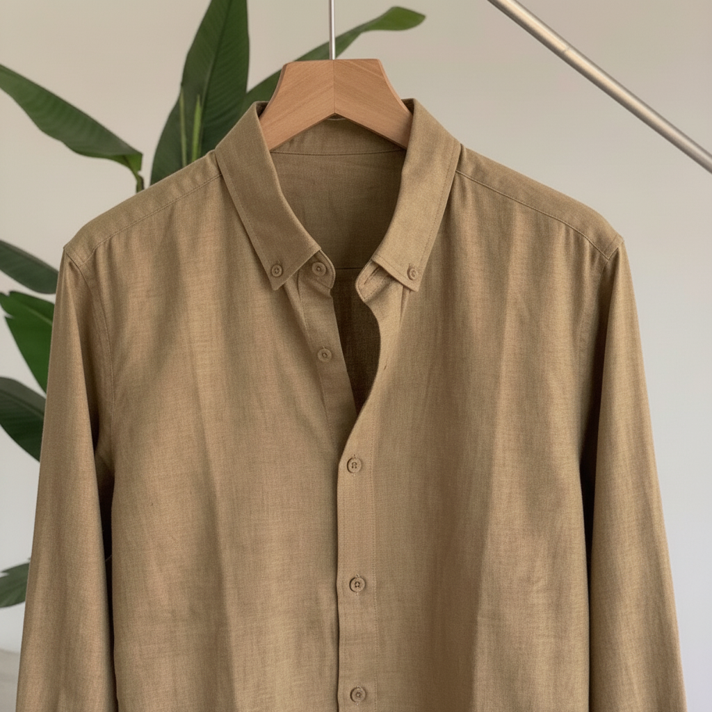 Rust Sand Cotton Blend Shirt