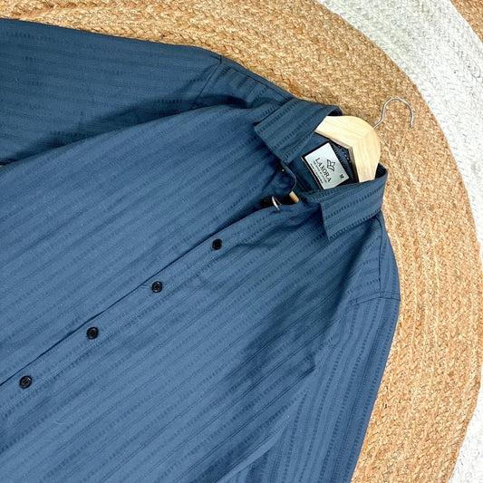 Premium Textured Blue Shirt